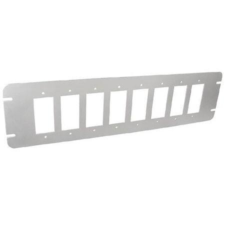 Southwire Box Cover, Junction Box Box Type, 8 Gang, Galvanized Steel, GFCI, Flat Cover Type GBGFI-8